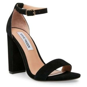 NEW Steve Madden Black Suede Heels